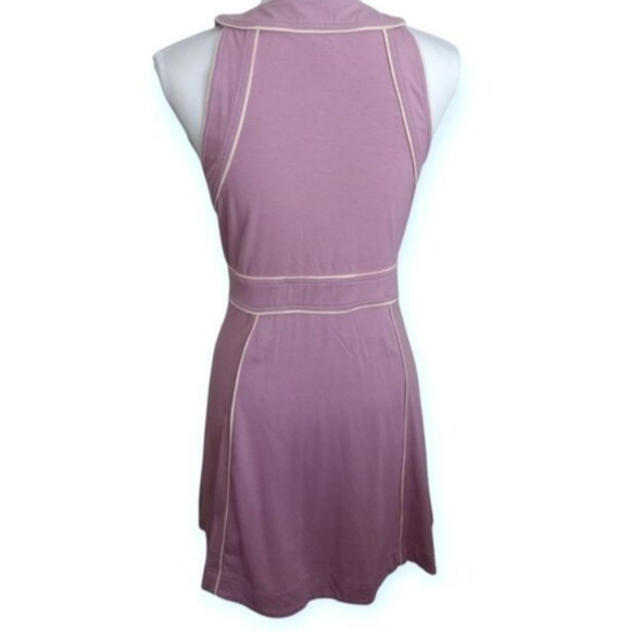 Marc By Marc Jacobs Purple & Cream Double-Breasted Mini Dress Sz.M EUC - Picture 5 of 8